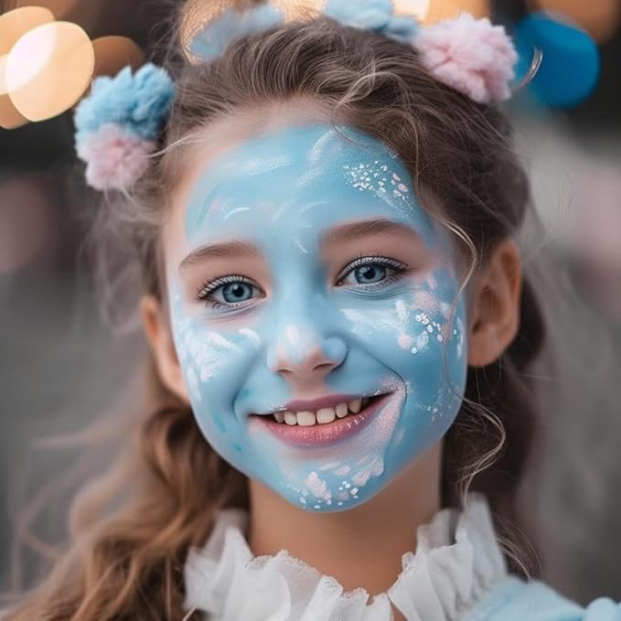 Face and Body Paint Pastel Blue (30gm)Non-Toxic High-Quality Paint for Children and Adults Halloween Makeup, Costumes, Festivals