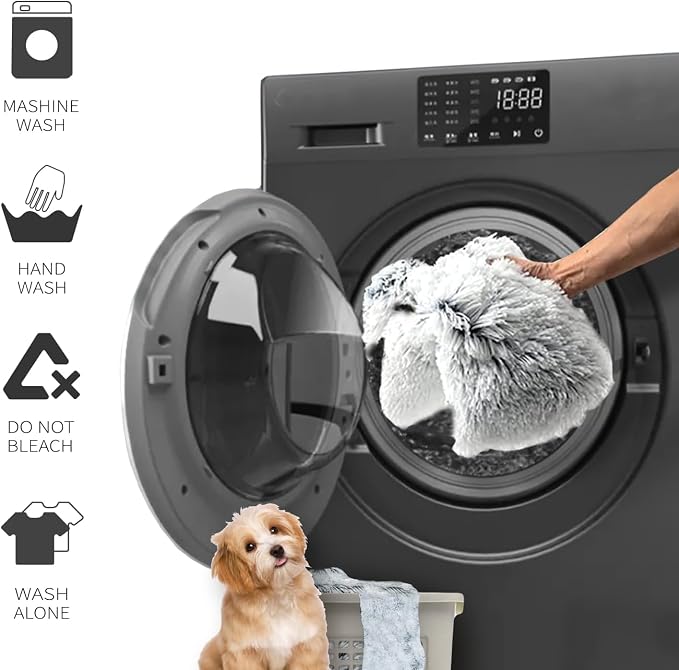 Waterproof Dog Bed Cover, Dog Pad Soft Plush Pet Blanket with Anti-Slip Back for Bed Couch Sofa, Furniture Protector for Small, Medium and Large Dogs and Cats (Beige, 82"x102")