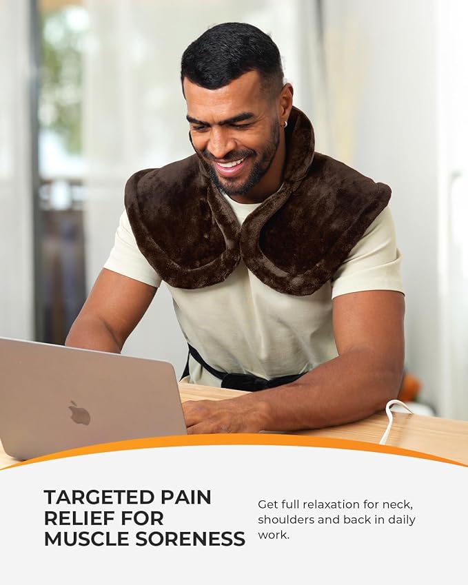 CooCoCo Large Heating Pad for Back Pain Relief, FSA Eligible Heating Pad for Neck Shoulders, Machine Washable, 24''x37''
