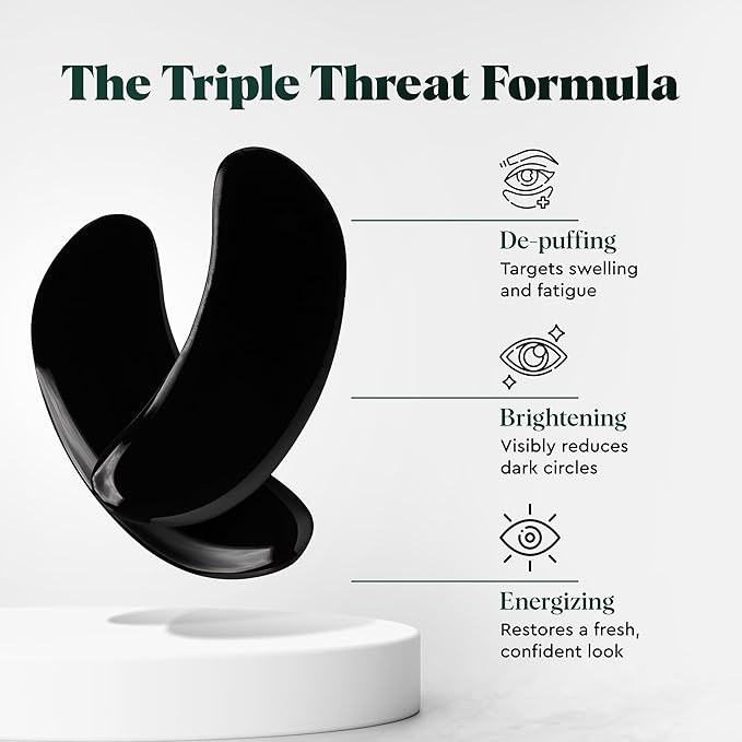 Wolf Project Under Eye Patches (5 pairs) For Dark Circles, Puffy Eyes, and Wrinkles - With Caffeine, Vitamin C and Peptides. Under Eye Masks Reduce Tired Eyes And Under Eye Bags