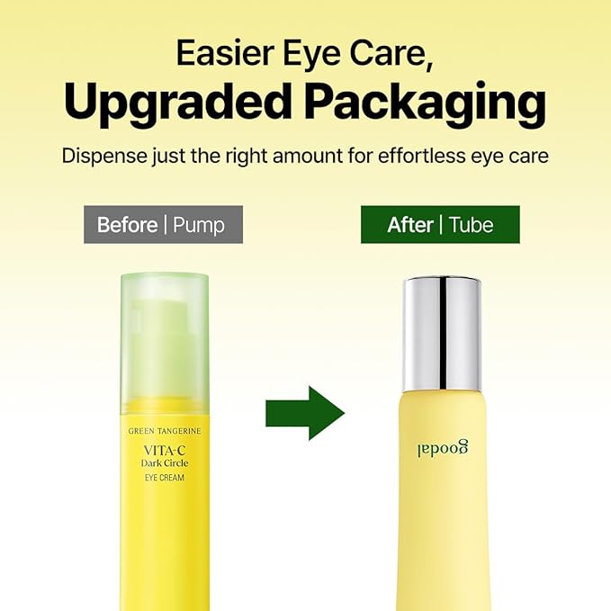 GOODAL Green Tangerine Vitamin C Dark Circle Eye Cream | Intensive Dark Circle Relief and Elasticity Treatment, Gentle, Non-irritating, Anti-Aging and Anti-Wrinkle Care 30ml