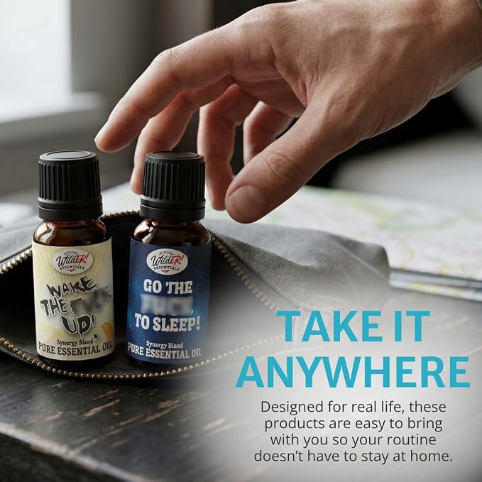 Wild Essentials Wake The F Up Essential Oil Blend, Uplifting Energizing Aromatherapy Oil for Diffusers, 100% Pure, Crafted in USA