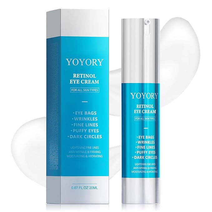 Retinol Under Eye Cream - Anti Aging Eye Cream Reduces Eye bags,Dark Circles, Fade Wrinkles, Fine Lines, and puffiness Smoothing Skin Care Treatment for Women and Men, 20ML(Blue)