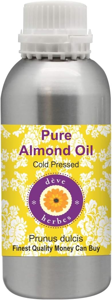 Deve Herbes Pure Almond Oil (Prunus dulcis) Cold Pressed 300ml (10 oz)