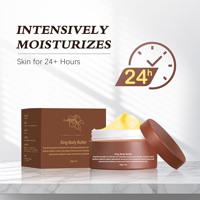 Body Butter for Men, Warm Sensual Cologne Scent, Natural Moisturizing Formula, Moisturizing with Fragrance Gift for Father Husband Boyfriend-4 Oz (1)