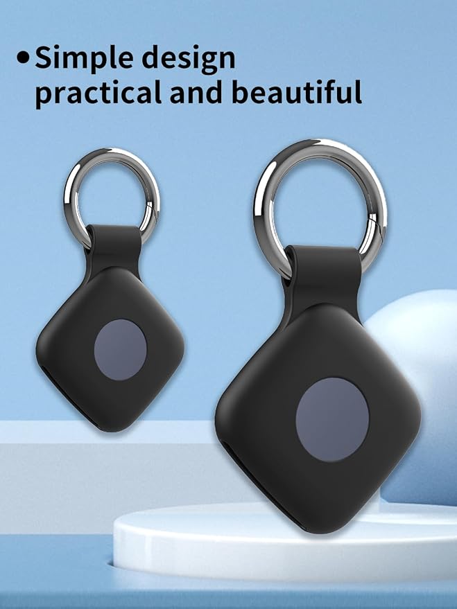 Case for UGREEN Tracker Tags, Shockproof Silicone Cover. | Shockproof & anti - slip, protects against scratches. Precise cutouts ensure full functionality. Black(2 Pack).