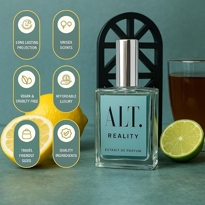 ALT. FRAGRANCES Reality – Inspired by Imagination Perfume for Men, Extrait de Parfum, Long Lasting Citrus Ginger Fragrance, Fresh Spicy Scent, Travel Size Luxury Men's Fragrances, 100ml