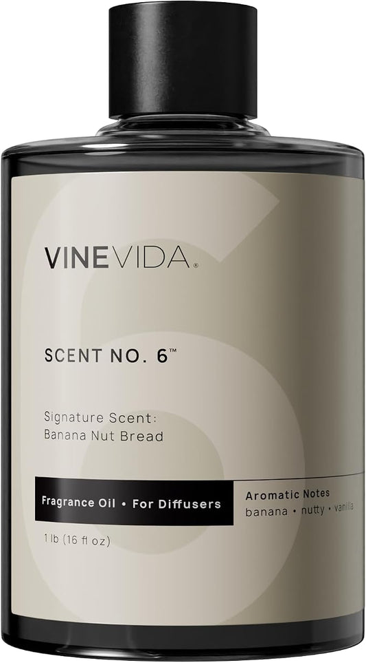 VINEVIDA [16 Fl Oz] Banana Nut Bread Fragrance Oil for Cold Air Diffusers, Essential Oils for Diffuser Oil Refill & Air Freshener Room Spray