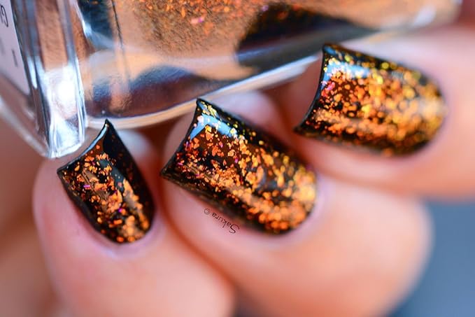 ILNP Glory - Red, Orange, Copper, Gold, Chartreuse Ultra Chrome Flakie Nail Polish