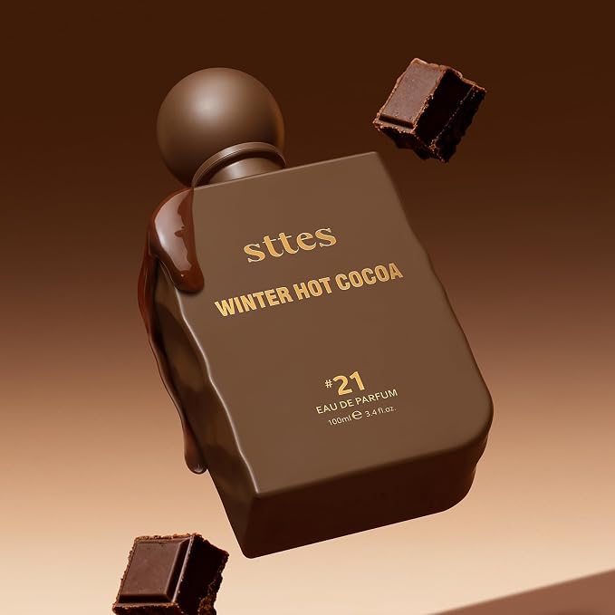 Sttes Perfume #21 for Women – Winter Hot Cocoa Eau de Parfum, Warm Cocoa, The Exact Sweetness You Remember:Hot Milk & Soft Vanilla Scent, Long-Lasting Sweet Gourmand Fragrance, 100ml