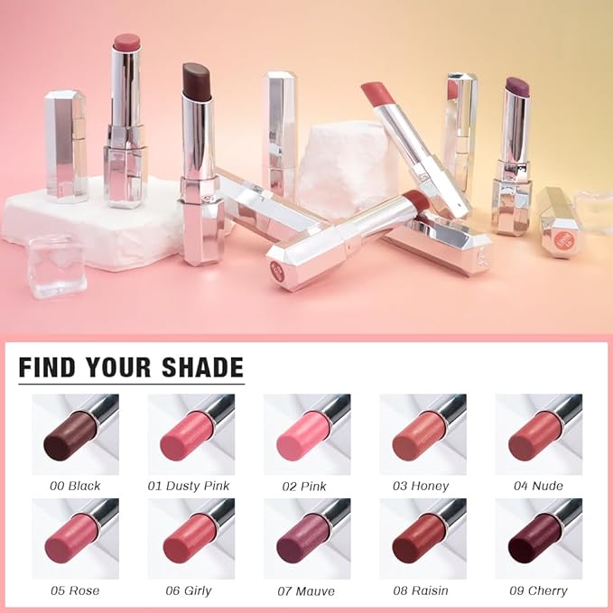 Cherry Honey Lipstick Tinted Lip Balm - Shine Moisturizing Lipstick for Women, Natural Nourishing Hydrating Lip Gloss Stain for Dry Lips, Tint Sheer Lightweight Makeup, Vegan - 1Pc #09 Cherry