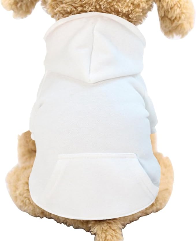 Soft Dog Hoodies for Small Dogs, Warm Fleece Puppy Clothes with Pocket | Jecikelon cold weather coat, cute puppy costume, breathable sweatshirt for dogs girl & boy, machine washable, easy on & off