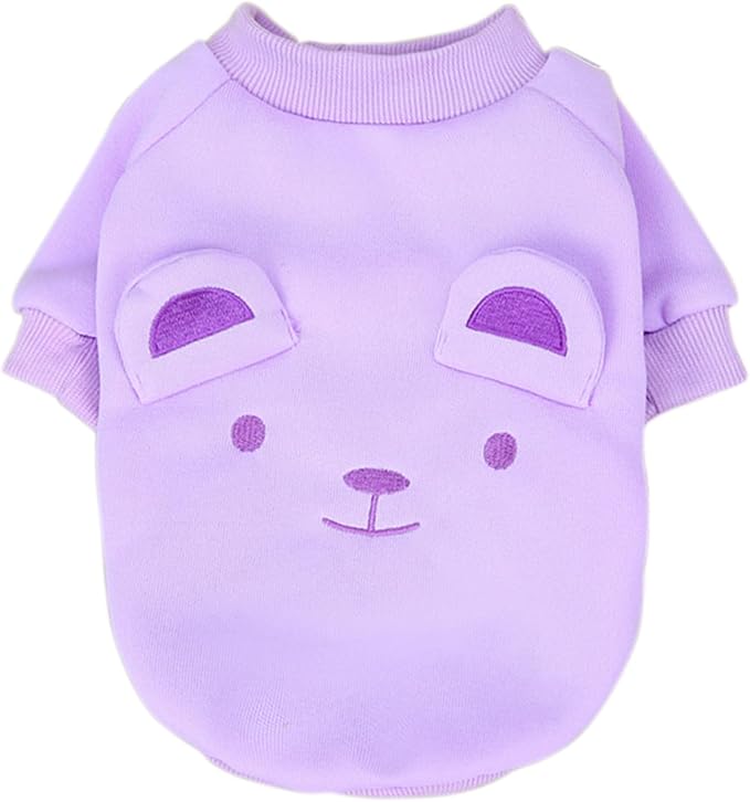 Purple Cute Dog Sweater Soft Winter Clothes for Small Dogs, XL | Classic Purple Knit Pullover, Fall Winter Outfit, Elastic Cuffs, Holiday Party Matching, Machine Washable Sweatshirt for Pets