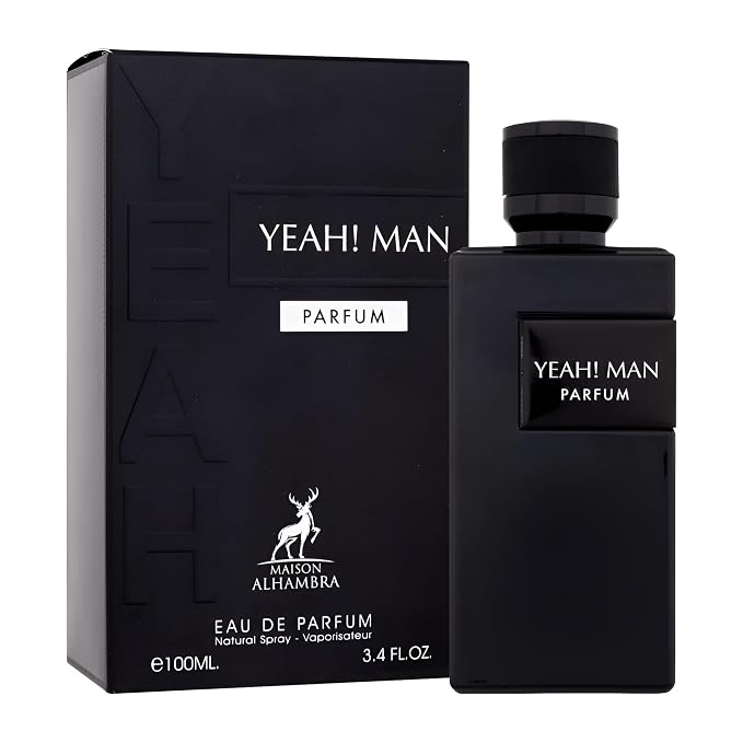 Maison Alhambra Yeah! Man Parfum for Men Eau de Parfum Spray, 3.4 Ounce / 100 ml