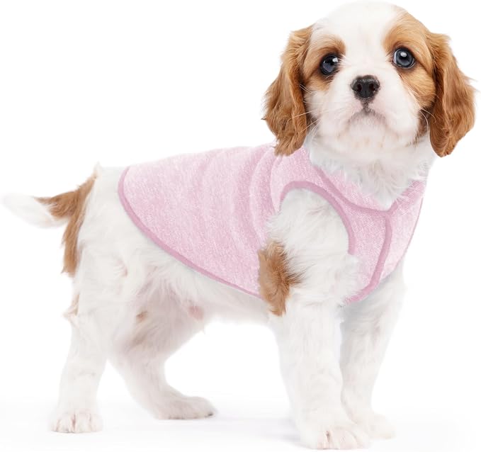 Goldpaw Dog Sun Shirt with UV Protection - Lightweight, Cooling Sun Protection Clothing for Dogs - Reduce Heat Absorption - Pet Clothes Made in the USA - Machine Washable - Size 4 - Pink Lemonade