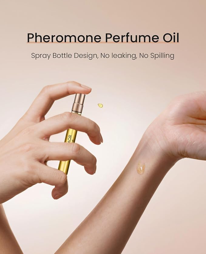 PUREAMOR Cherry Blossom Pheromone Perfume for Women - 10ml Alcohol-Free Spray Perfume Oil, Airy Spring Floral & Fruity Fragrance, Long Lasting Sweet Sakura Scent, Travel Size, Easter Gift (0.34oz)