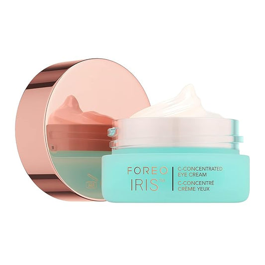 FOREO IRIS C-Concentrated Brightening Eye Cream for Dark Circles and Puffiness - Under Eye Brightener - Hyaluronic Acid - Antioxidant - Vegan - Travel Size - All Skin Types - 0.5 oz