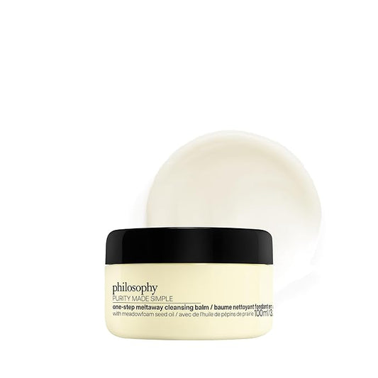 philosophy purity one-step meltaway cleansing balm – with hydrating glycerin – removes stubborn makeup & impurities – with nourishing meadowfoam seed oil