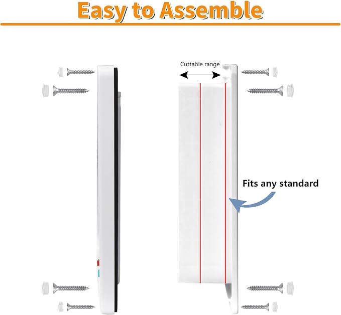Cat Door for Interior and Exterior Doors with 4-Way Locking System - Pet Door for Cats and Small Dogs, Durable Transparent PVC Flap with Noise Reduction Seals-Viywicz