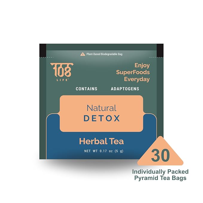 108LIFE - Natural Detox Green Tea | Herbal Tea | Green Tea Bags | A Soothing and Invigorating Herbal Tea for Natural Detoxification