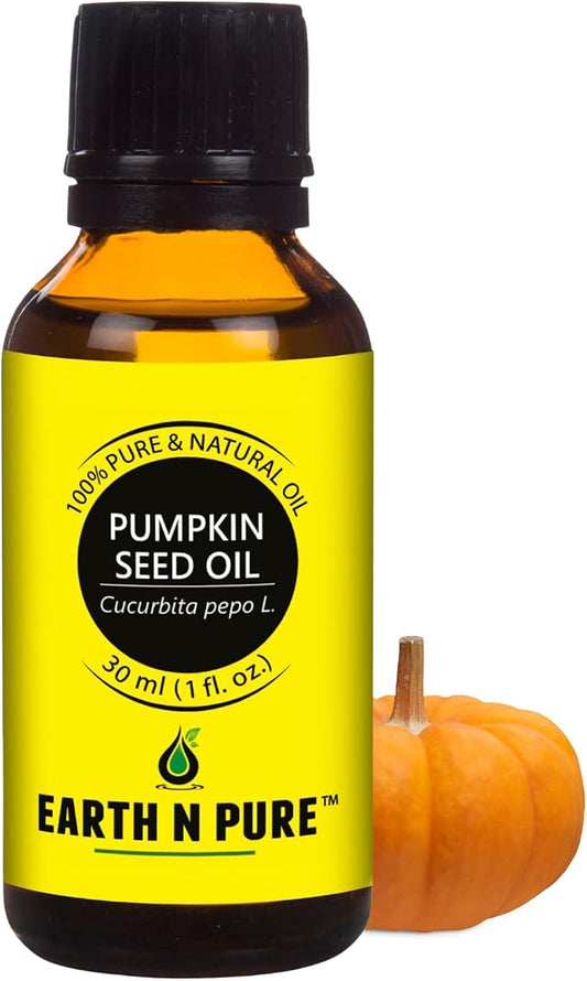 Earth N Pure Pumpkin Seed Oil (Kaddu Oil) Cold Pressed, Natural and Therapeutic Grade - 30 ml