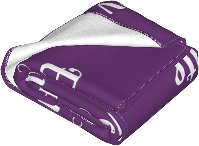 QETXVI Bible Verse Blanket with Inspirational Thoughts and Prayers- Religious Throw Blanket Soft Lightweight Cozy Plush Warm Blankets for Women Men Gift (Purple, 50"X 60")