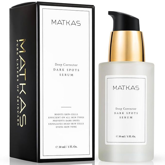 MATKAS Korean Dark Spot Corrector Serum for Face - 1 Fl. oz. Niacinamide Brightening Serum for Oily Skin, Pore Minimizer Korean Dark Spot Remover for Face, Sensitive Acne-prone Skin, Hyperpigmentation
