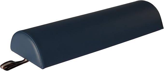Master Massage 6"x26" Large Half Round Bolster Pillow – Black, Semi-Round Cushion for Massage Tables, Yoga, and Physical Therapy