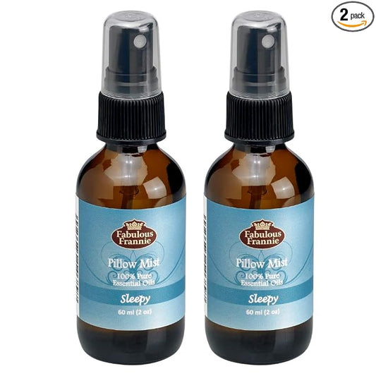Fabulous Frannie Sleep Essential Oil Pillow or Room Mist A Perfect Blend of Lavender, Vetiver, Marjoram and Chamomile Pure Essential Oils 2oz Each 2pk