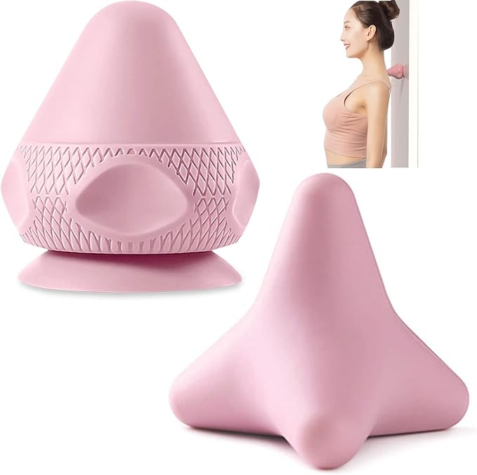 Manual Massage Ball Set, 2 PCS Deep Tissue Trigger Point Massage Myofascial Release Balls, Silicone Physical Therapy Balls, Massage Therapy Tools for Deep Muscles, Sore Muscles, Muscle Knots (Pink)