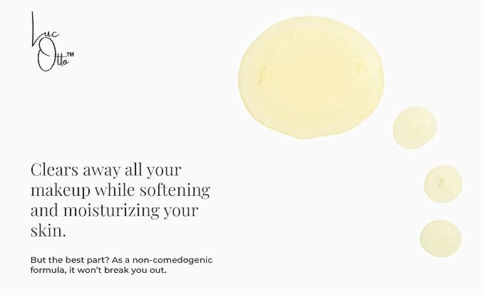 The Cold Pressed Clean Oil Cleanser for Softer Skin - Gentle Double Cleanse and Makeup Remover - Sunflower and Rose Oil with Vitamin C and Vitamin E