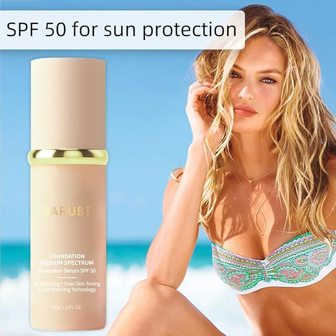 Foundation 4 in 1 - Color Changing, Medium Coverage, SPF 50, Hypoallergenic, Long-lasting & Waterproof, Neutral Finish - 1.06 fl oz
