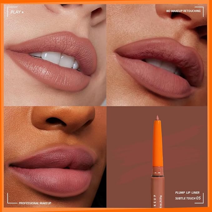 Retractable Lip Liner Pencil for Shaping & Sculpting Lips,Creamy Matte Gel Crayon Lip Liner Pencil delineador de labios,Long Lasting Waterproof Lipstick LipLiner (05#, 1 Count (Pack of 1))