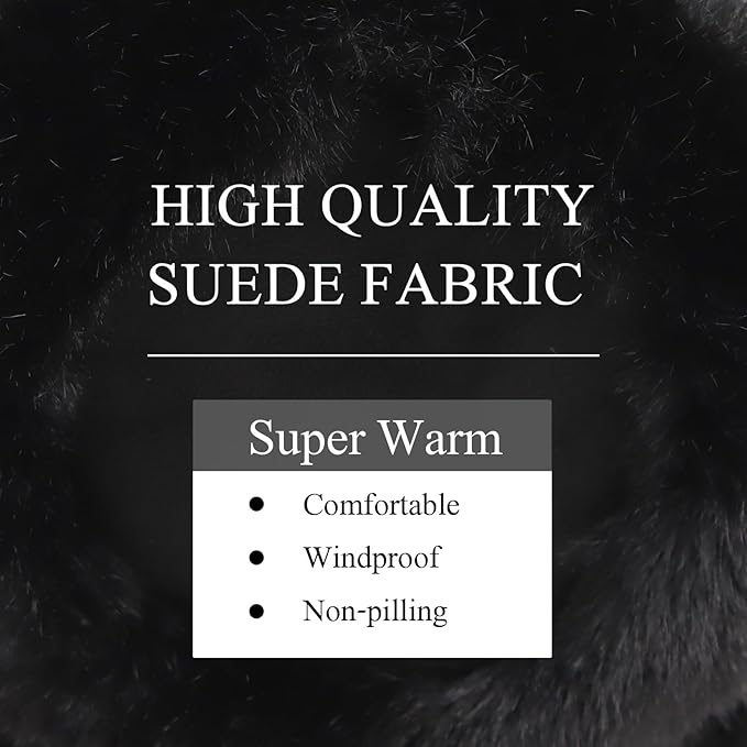 Zsedrut Winter Women Earmuff Foldable Ear Warmer Fluffy Ear Cover Warm Outdoor