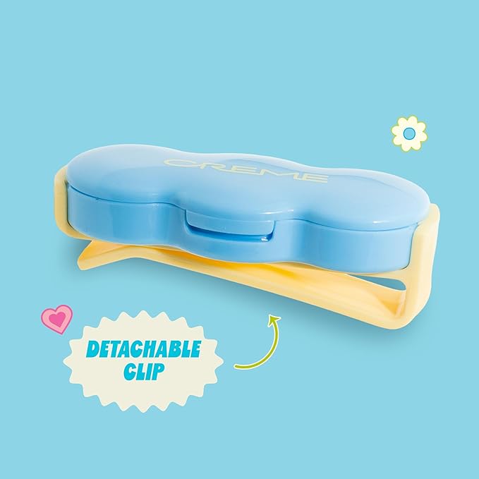 The Crème Shop Shimmer Pop Clip-On Lip Gloss | Korean Makeup, Cute Clip Accessory, Hydrating, Non-Sticky, Shea Butter, Hyaluronic Acid, Vitamine E- Gravity Glow