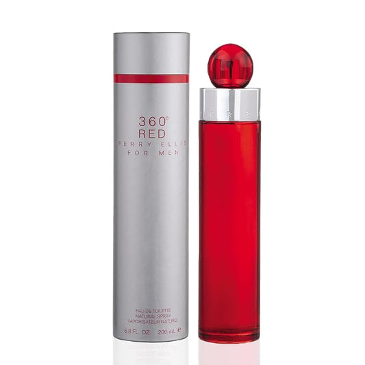 Perry Ellis 360° Red Eau De Toilette Spray for Men - Mens Cologne, Long Lasting Perfume, EDT, Fragrance with Notes of Clove, Cinnamon & Patchouli - 3.4 fl oz (100 mL)