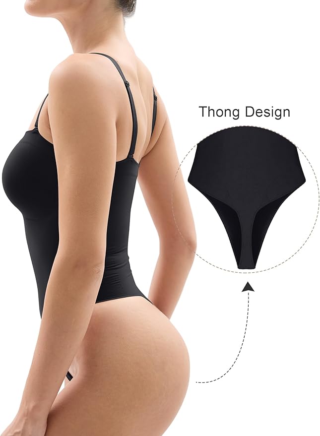 SHAPERX Strapless Shortie Bodysuit for Women Tummy Control Shapewear Seamless Body Shaper with Removable Straps