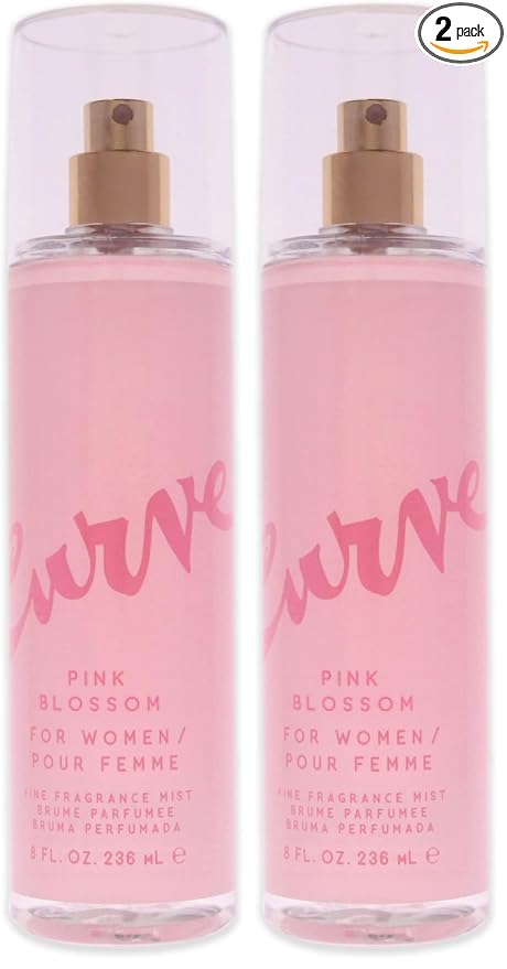 Curve Pink Blossom for Women 8.0 Oz Fine Fragrance Mist, 8.0 Fl Oz (Pack of 2)