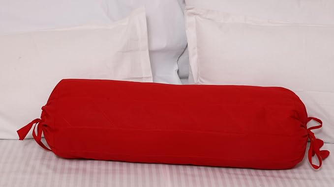 Bolster removable cover cotton (Burgundy, 6" x 16" (15cm x 40 cm))