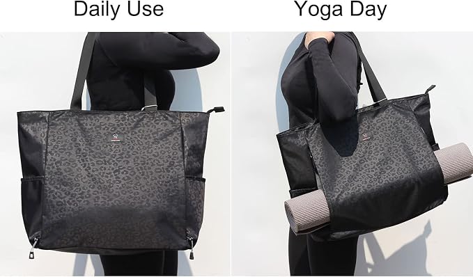 ESVAN Yoga Mat Bag Yoga Tote Carrier Shoulder Bag Carryall Tote for Office,Yoga,Pilates,Travel,Beach and Gym