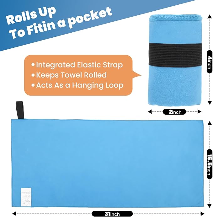3 Pack Gym Towel Men Women Quick Dry Microfiber Workout Gear for Body Sweat Sports Exercise Fitness Tennis Running Cycling Hiking Weight Lifting Yoga Towels(3 Pack)