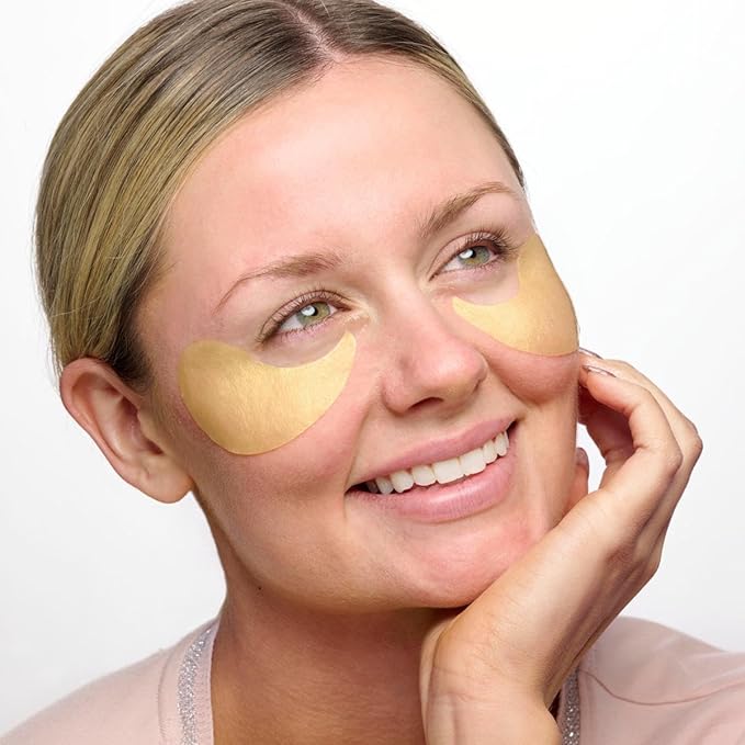 Dr. Tree 24kt Gold Collagen Hydrogel Eye Patches, with Niacinamide and Hyaluronic Acid – Hydrating Under Eye Patches For Dark Circles, Fine Lines & Puffiness - 84g / 2.96 oz (60 Pads)