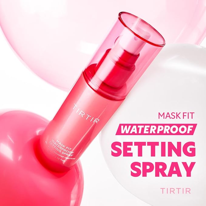 TIRTIR Waterproof Setting Spray – 24 Hour Long Lasting Fix, Sweatproof Water Resistant Makeup Finisher – Ethanol Free, Semi Matte Finish for Oily Skin – Korean Makeup Fixer (Pack of 2)
