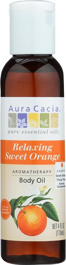 Aura Cacia Relaxation Massage Oil, 4 FZ