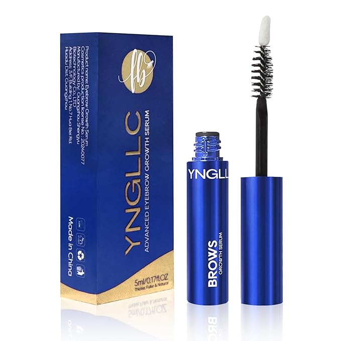YNGLLC Eyebrow Growth Serum for Women – Plant Extracts Eyebrow Serum to Grow Brows, Brow Serum for Growth Thicker, Longer, Fuller Brows, 5ml