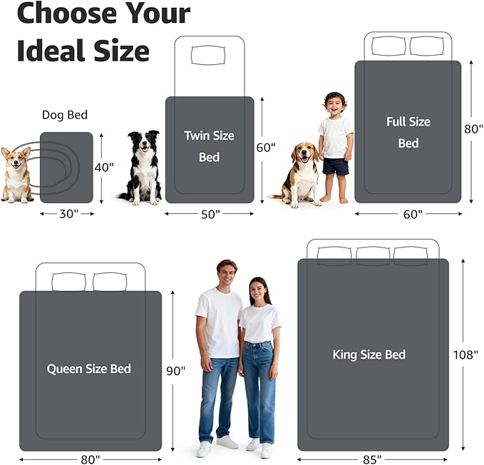 LOOBANI Waterproof Dog Blanket for Couch, Soft Couch Cover 50" x 60" Black | Pet Blanket for Medium Large Dogs, Double Side Liquid-Proof, Reversible Flannel Bed Throw for Sofa, Travel, Hair Resistant