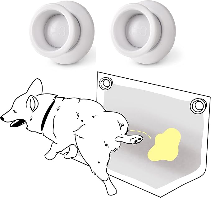 MYMOON HOME Pee PAD Holder (Pack of 2) – Works with Any Type of Wee Wee Pads for Easy cleanup of Marking and Leg Lifting Dogs. (White)