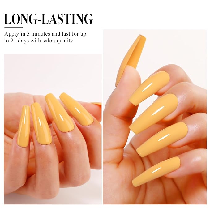 Imtiti Yellow Gel Nail Polish, 0.5 Fl Oz Bright Yellow Gel Polish Soak Off LED UV Nail Gel Polish Spring Summer Gel Nail Polish DIY Nail Art Starter Manicure Salon Gel Nail Kit