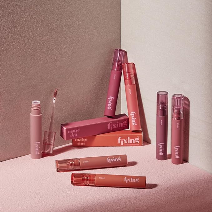 ETUDE Fixing Tint #06 Soft Walnut (4g) | Long Lasting High Pigmented Liquid Lipstick | Waterproof Lightweight Matte Finish Lip Stain | Full Coverage | Korean Makeup, Kbeauty