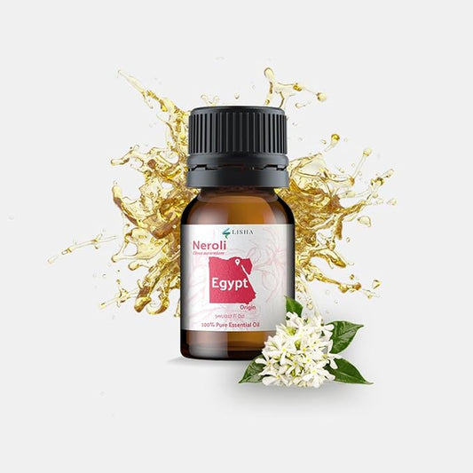 Neroli Essential Oil - Direct from Egyptian Nile Delta Farms - Steam Distilled - Aceite Azahar for Aromatherapy, Massage, Diffuser, DIY Candle and Soap Making - 15ml